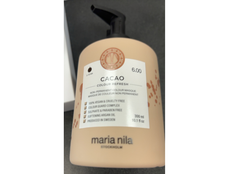 Maria Nila Non - Permanent Colour Masque, Colour Refresh Cacao, 10.1 fl oz/300 mL