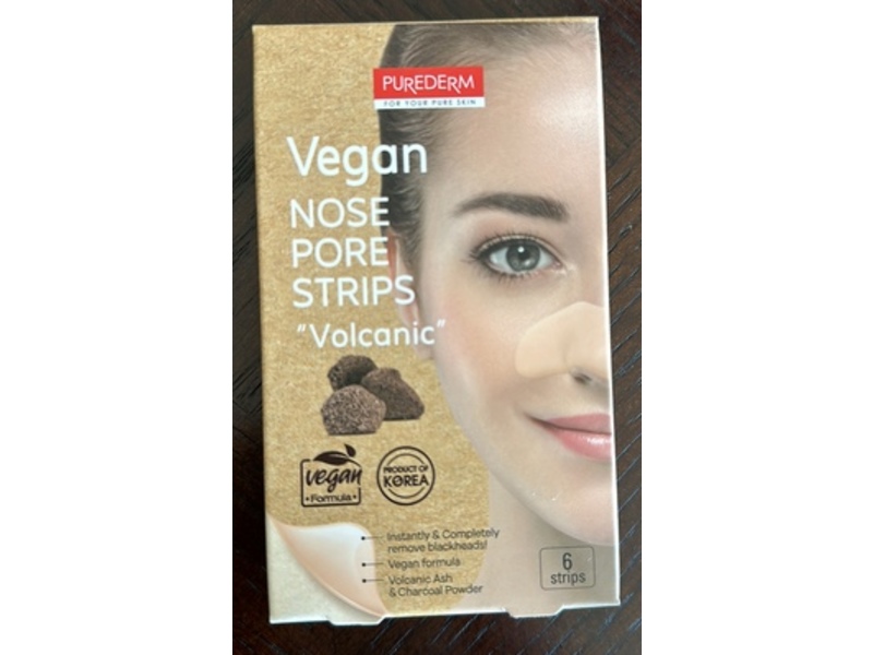Purederm Nose Pore Strips, Volcanic, 6 Count