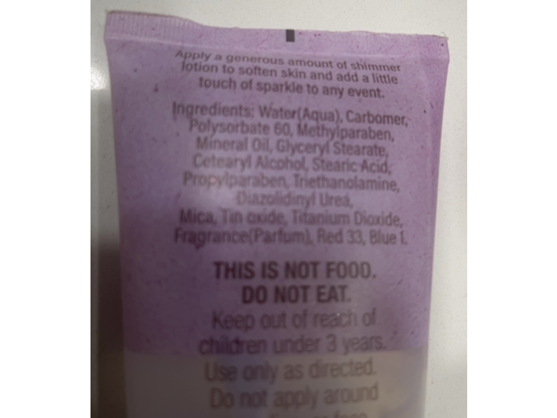 Sparkle Body Shimmer, Calming Lavender Scented, 6.76 fl oz/200 mL