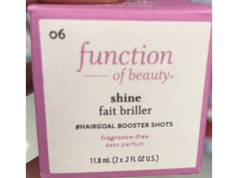 Function Of Beauty Shine Hairgoal Booster Treatment Shots, 2 fl oz/11.8 mL