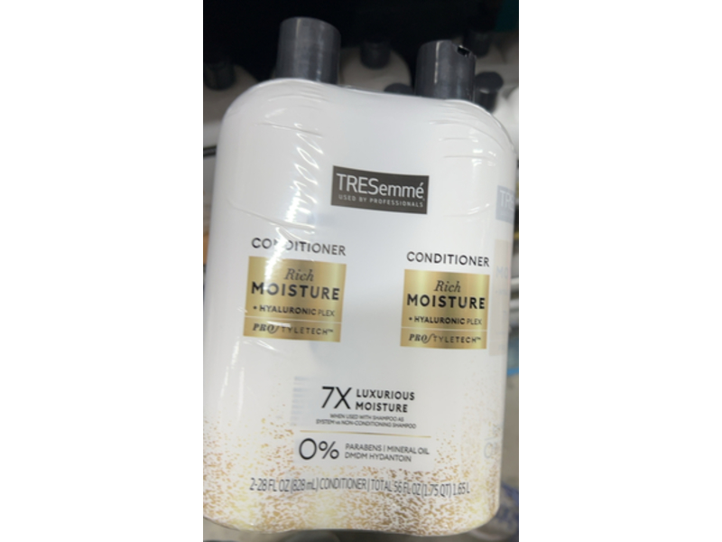 TRESemme Rich Moisture Hyaluronic Plex Conditioner, 56 fl oz/1.65 L, Pack Of 2