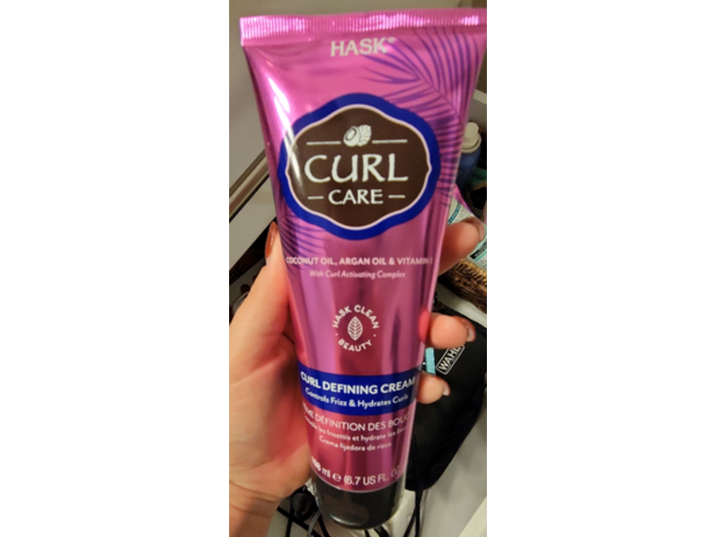 Hask Curl Defining Cream, Coconut Oil, Argan Oil & Vitamin E, 6.7 fl oz/198 mL, Pack Of 2