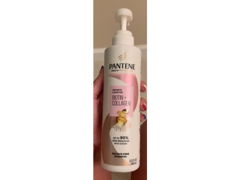 Pantene Pro-V Miracles Infinite Lengths Shampoo, Biotin + Collagen, 13.5 fl oz/400 mL