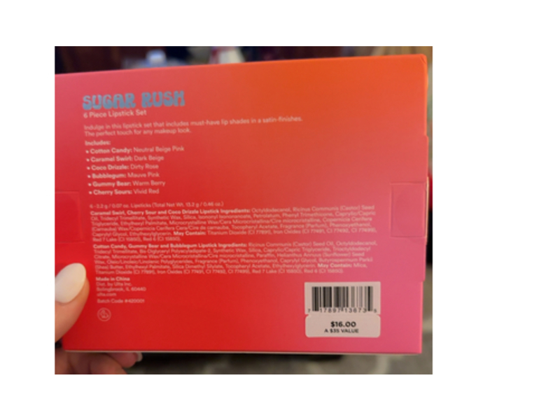 Sugar Rush Joy Bright Lipstick Set, 0.07 oz/2.2 g, 6 Count