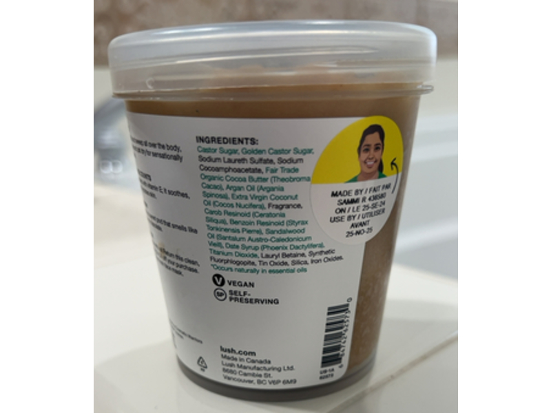 Lush Sticky Dates Sugar Scrub, 10.2 oz/290 g