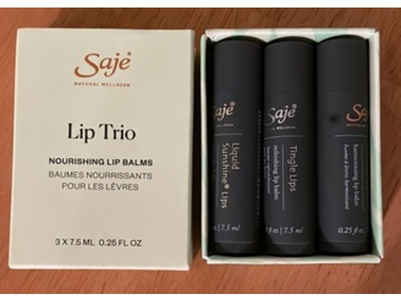 Saje Lip Trio Nourishing Lip Balm Set, 0.25 fl oz/7.5 mL