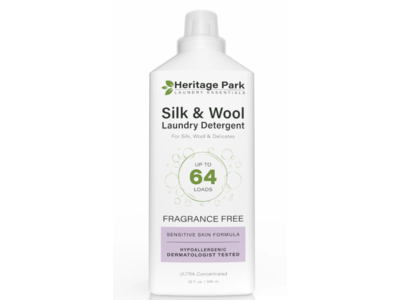 Heritage Park Silk & Wool Laundry Detergent, Fragrance Free, 64 loads, 32 fl oz/946 mL