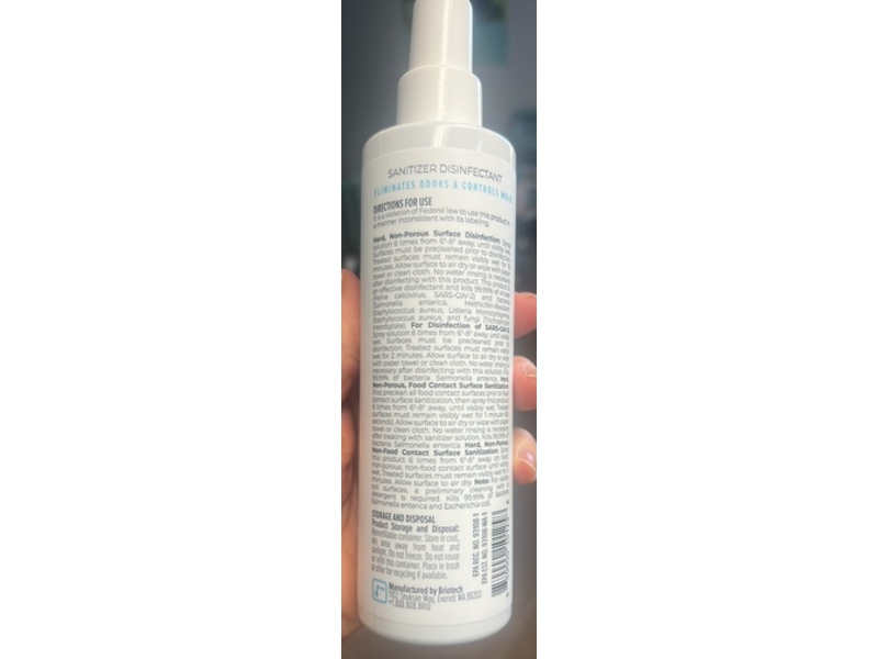 Briotech Sanitizer Disinfectant, 8.5 fl oz