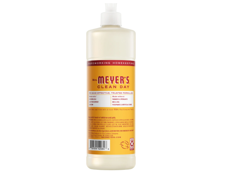 Mrs. Meyer's Clean Day Dish Soap, Clementine Scent, 16 fl oz/473 mL