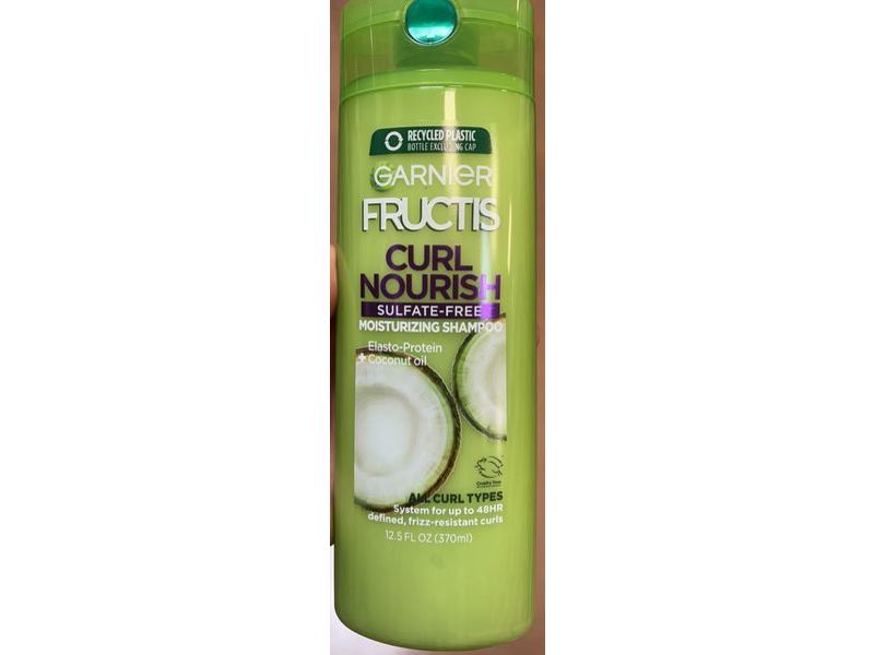 Garnier Fructis Curl Nourish Moisturizing Shampoo, Sulfate-Free, 12.5 fl oz/370 mL