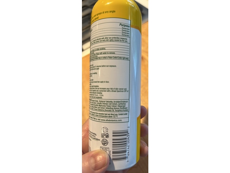 Alba Botanica Fragrance Free Sunscreen Spray, Hawaiian, SPF 70, 5 fl oz/148 mL, Pack Of 2