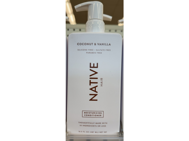 Native Hair Moisturizing Conditioner, Coconut & Vanilla, 16.5 fl oz/487mL