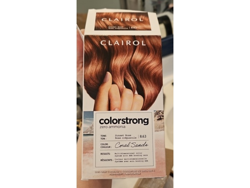 Clairol Colorstrong Permanent Hair Color, 8.63 Sunset Rose-Coral Sands, 1 Application