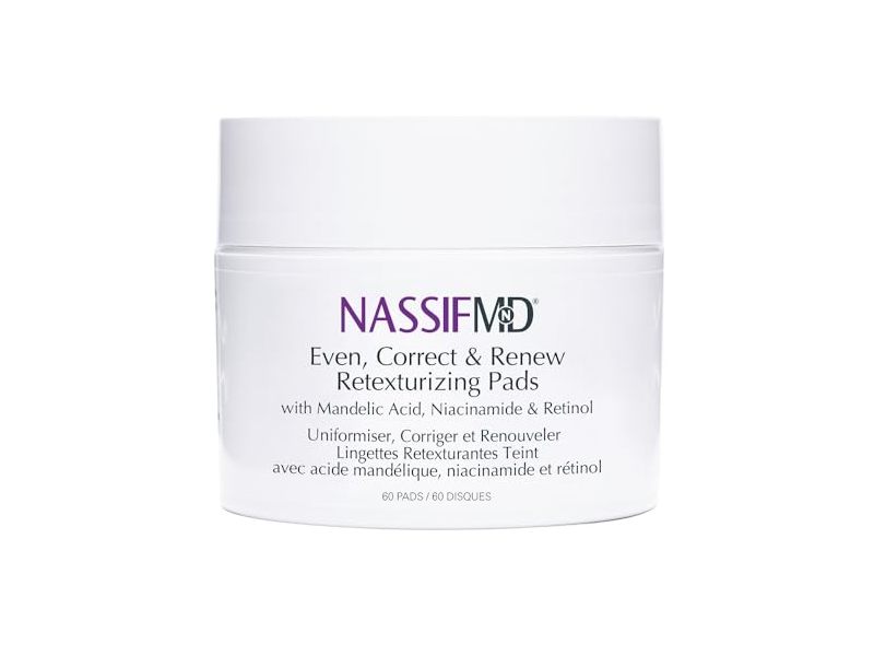 Nassifmd Even, Correct & Renew Retexturizing Pads, 60 Count