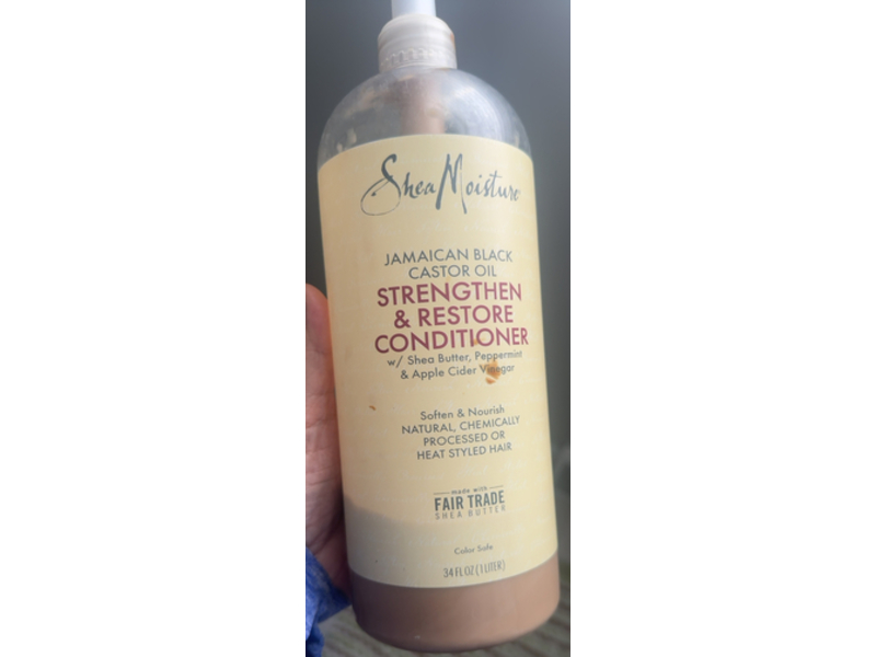Shea Moisture Strengthen & Restore Conditioner, Jamaican Black Castor Oil, 34 fl oz/1 L