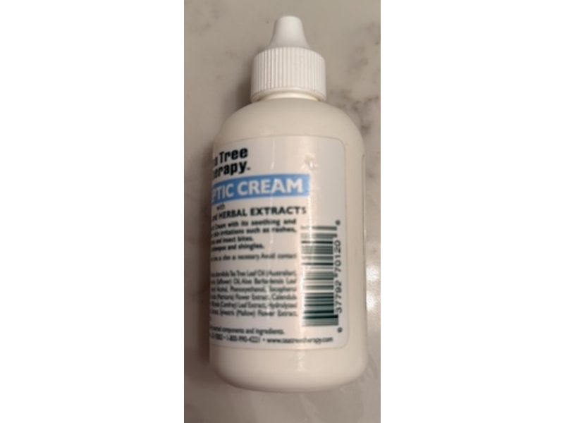 Tea Tree Therapy Antiseptic Cream, Tea Tree Oil, 4 fl oz/118 mL