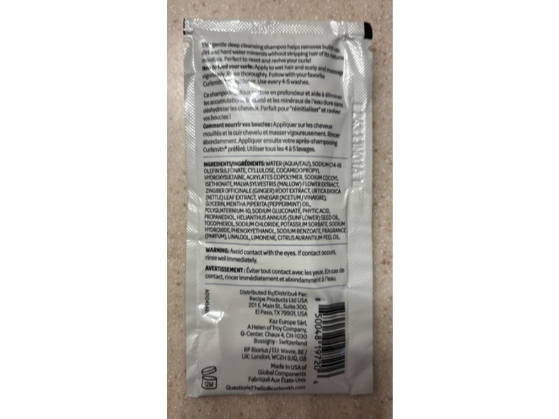 Curlsmith Curl Reset Detox Deep Cleansing Shampoo, 0.67 fl oz/20 mL