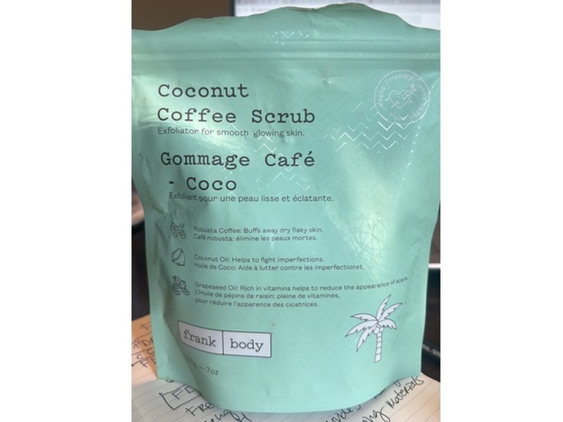 Frank Body Scrub, Coconut Coffee, 7 oz/200 g