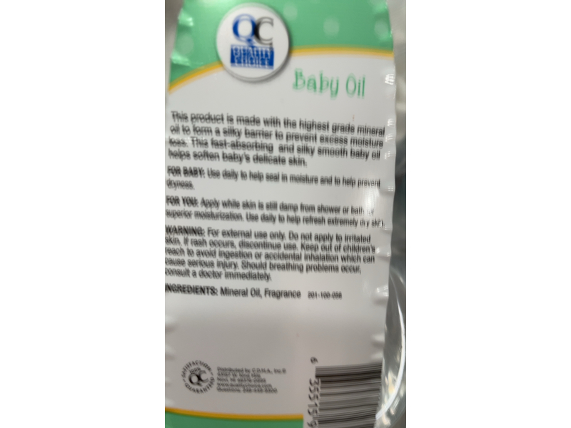 QC Baby Oil, 20 oz
