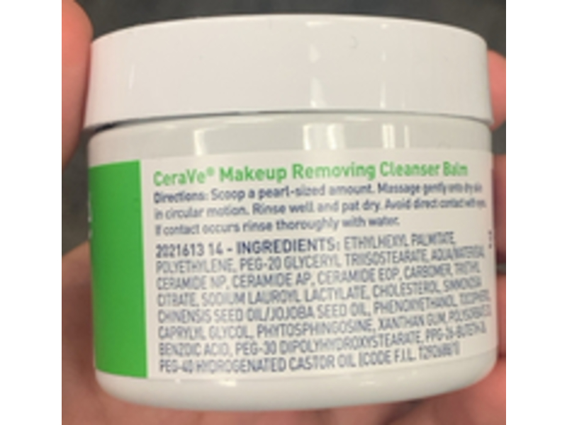 CeraVe Makeup Removing Cleanser Balm, 3 Essential Ceramides, 1.3 oz/36 g