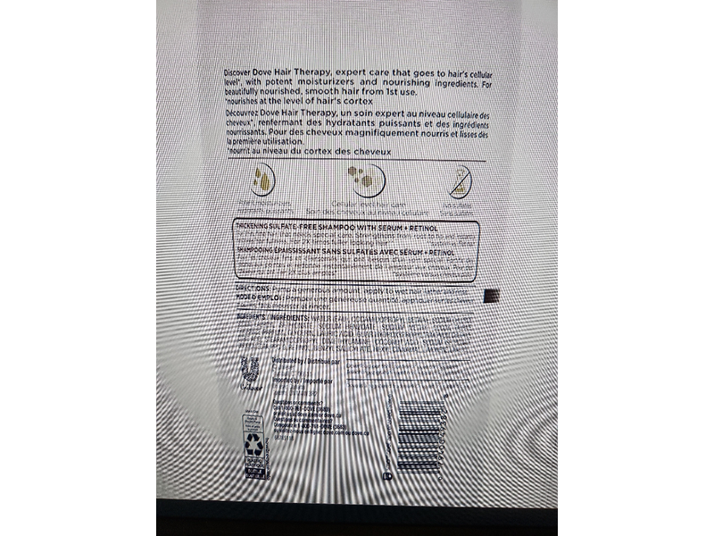 Dove Hair Therapy Strength & Fullness Boost Shampoo, Sulfate Free, 33.8 fl oz/1 L