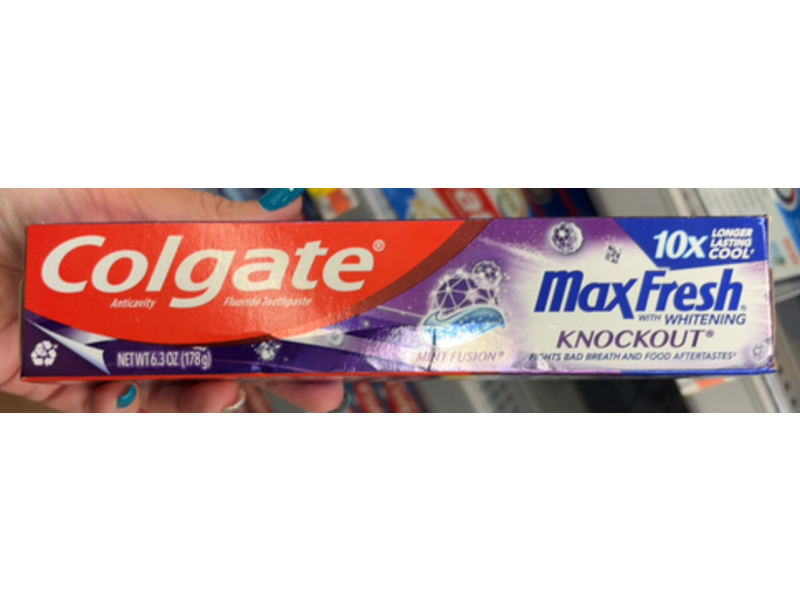Colgate Max Fresh Knockout Toothpaste, Mint Fusion, 6.3 oz/178 g, Pack Of 3