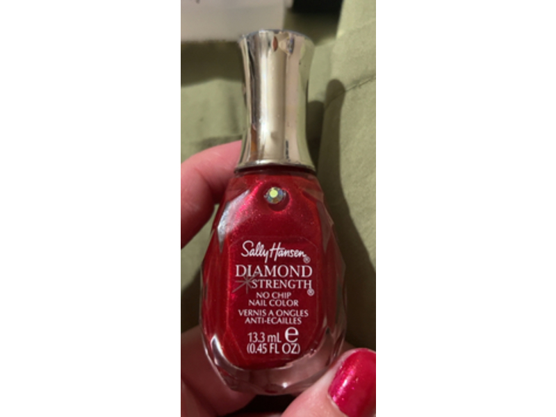 Sally Hansen Diamond Strength No Chip Nail Polish, Red Velvet, 0.45 fl oz/13.3 mL