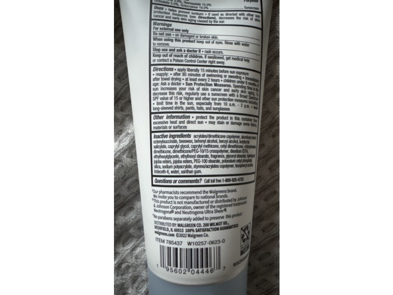 Walgreens Sheer Lotion Sunscreen, SPF 70, 5 fl oz/148 mL