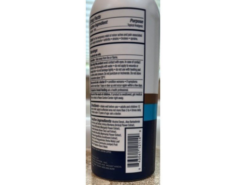 Tommie Copper Pain Relief Liquid Spray, 4 oz/113 g