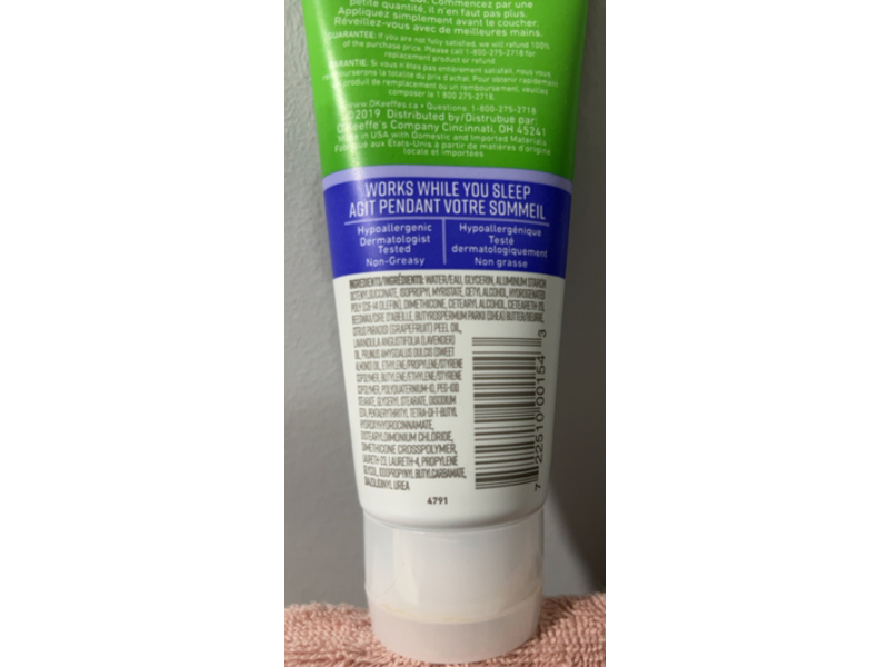 O'Keeffe's Working Hands Night Treatment Hand Cream, 85 g
