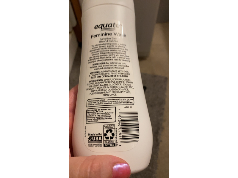 Equate Feminine Wash Blissful Sunrise, 15 fl oz/444 mL