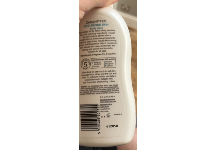 Cetaphil Pro Itch Prone Skin Body Wash, 295 mL