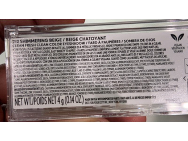 CoverGirl Clean Color Eyeshadow, Shimmering Beige, 0.14 oz