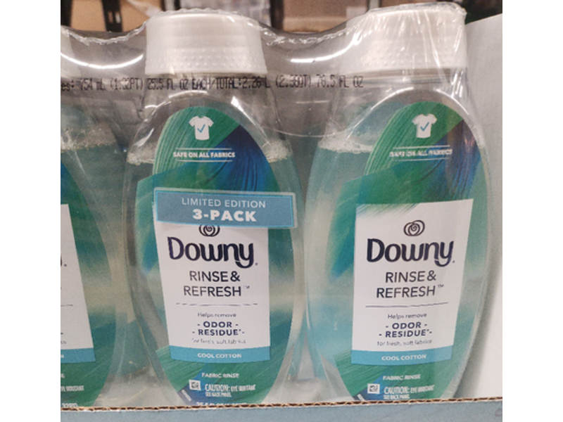 Downy Rinse & Refresh Soft Fabrics, Cool Cotton, 3 Pack