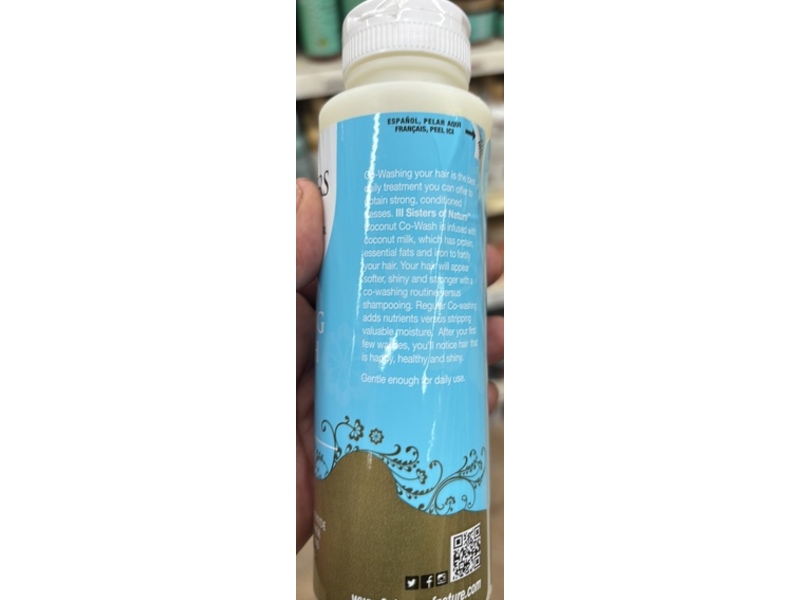 III Sisters of Nature Cleansing Co-Wash, Coconut Milk, 10 fl oz/296 mL