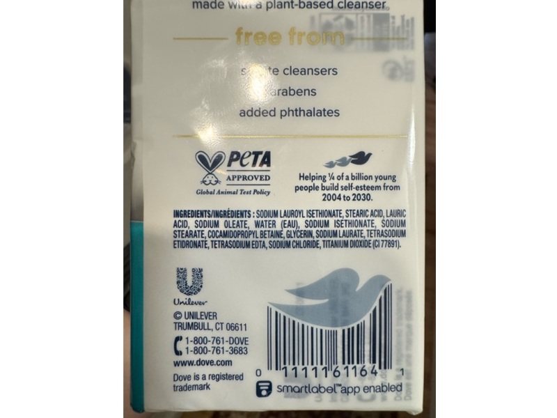 Dove Sensitive Beauty Bar, 3.75 oz/106 g, 6 Count