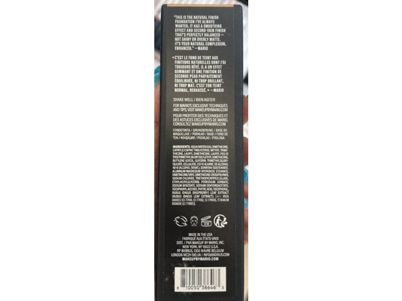 Makeup By Mario Natural Finish Foundation, 6W, 1 fl oz/30 mL
