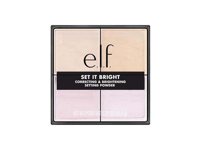 e.l.f. Cosmetics Set It Bright Correcting & Brightening Setting Powder, Light/Medium, 0.37 oz/10.6 g