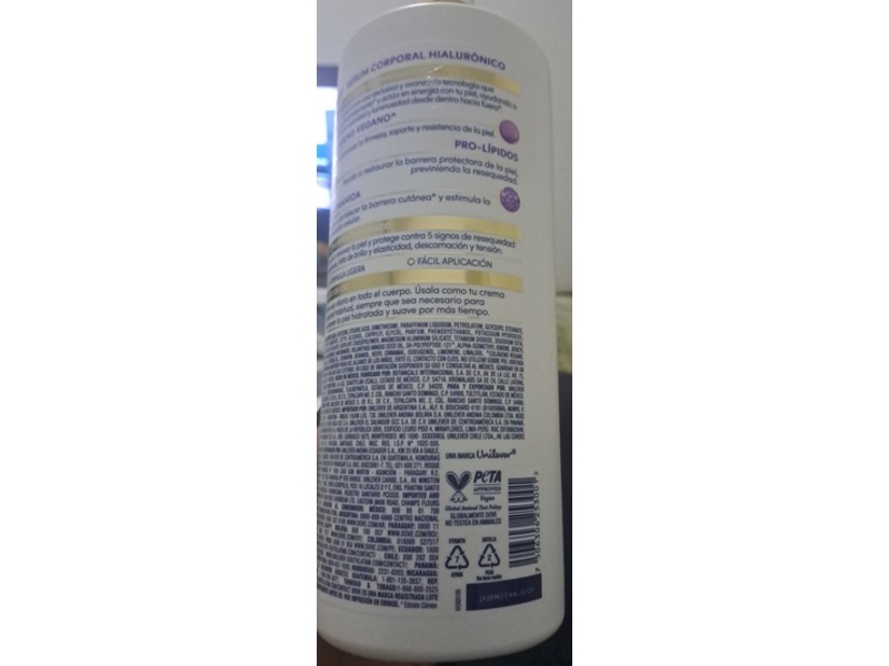 Dove Body & Dry Skin Serum, Hyaluronic Acid, 1 L