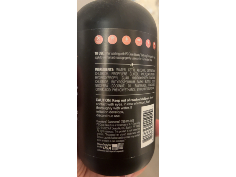 PS Clean Beauty Defining Conditioner, Sulfate Free, 12 fl oz/335 mL