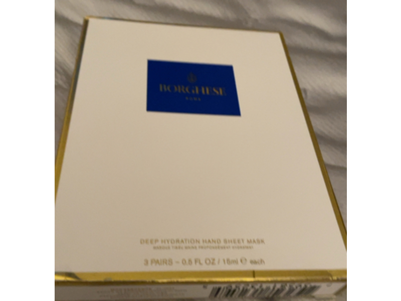 Borghese Deep Hydration Hand Sheet Mask, 0.5 fl oz/15 mL, Pair Of 3