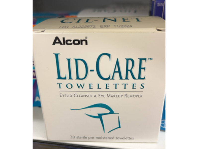 Alcon Lid - Care Eyelid Cleanser & Eye Makeup Remover Towelettes, 30 Count