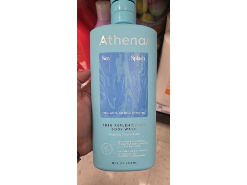 Athena Club Skin Relenishing Body Wash, Sea Splash, 18 fl oz/532 mL