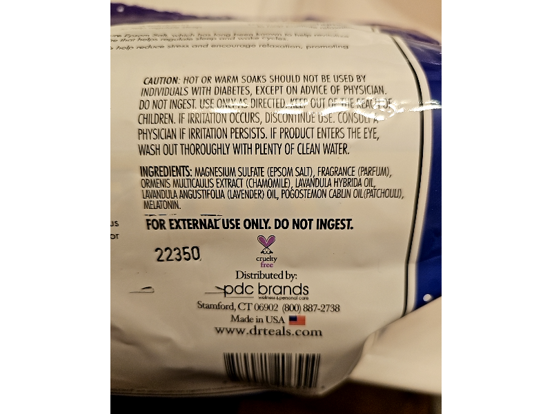 Dr Teal's Melatonin Sleep Soak, 3.175 kg