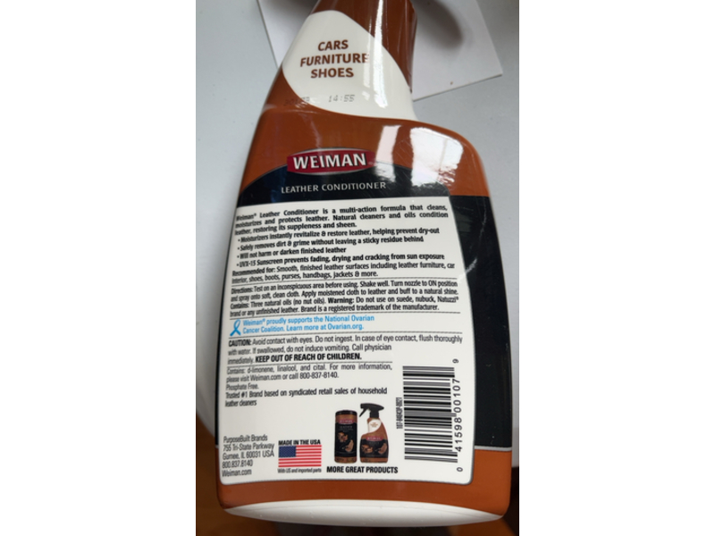 Weiman Leather Conditioner, 22 fl oz/651 mL