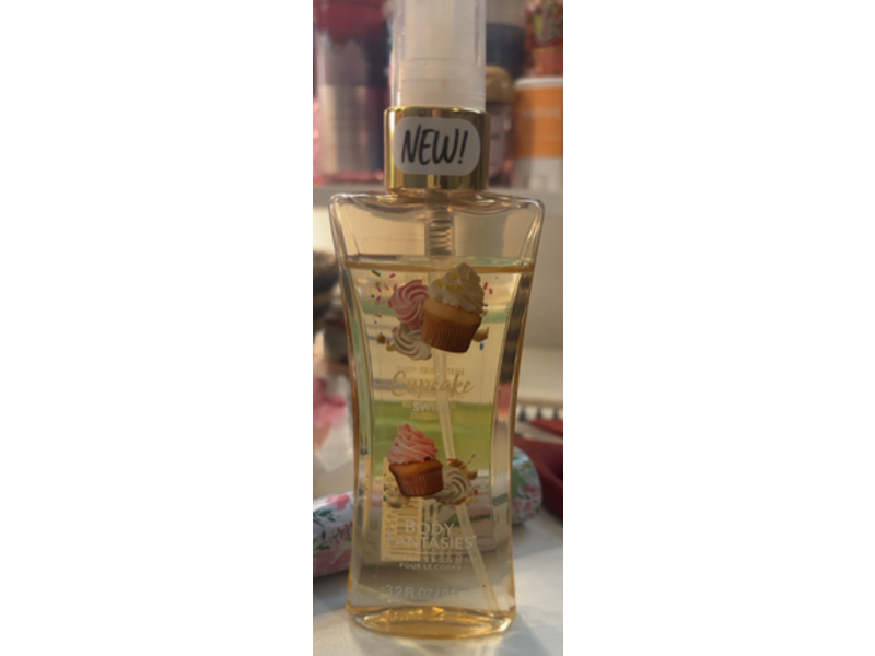 Body Fantasies Fragrance Body Spray, Cupcake Swirl, 3.2 fl oz/94 mL