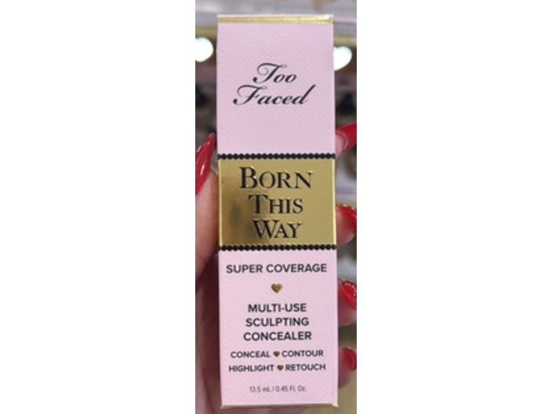 Too Faced Born This Way Super Coverage Multi-Use Sculpting Concealer, Natural Beige, 0.45 fl oz/13.5 mL