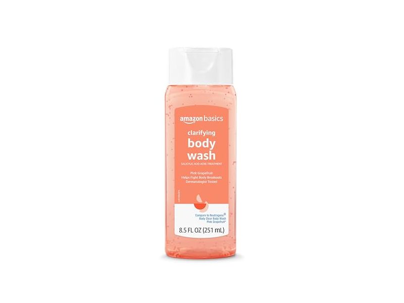 Amazon Basics Clarifying Body Wash, Pink Grapefruit, 8.5 fl oz/251 mL
