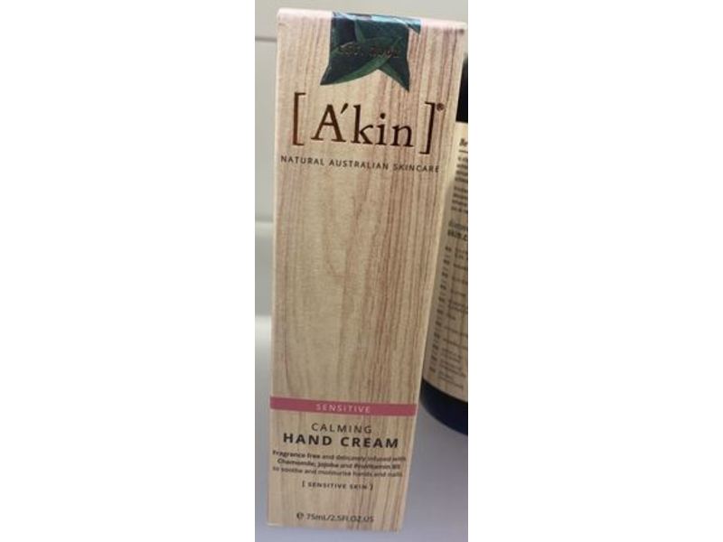 A'Kin Calming Hand Cream, Sensitive Skin, 2.5 fl oz/75 mL