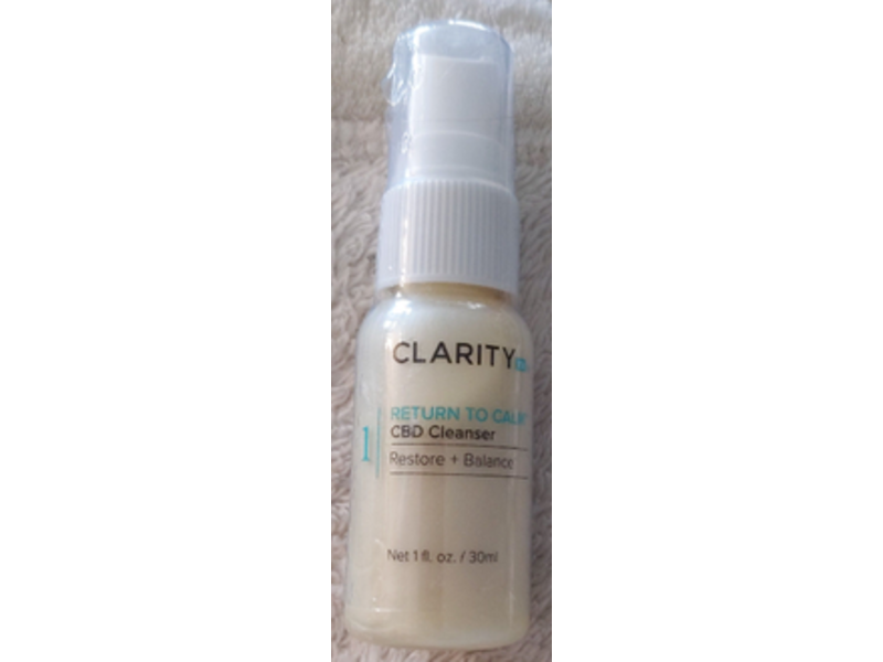 Clarity Return To Care CBD Cleanser, 1 fl oz/30 mL